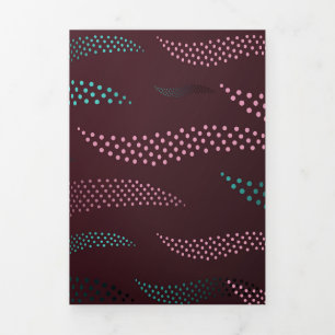 Waves Tiger (stylized pattern) 6 Tri-Fold Holiday Card