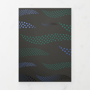 Waves Tiger (stylized pattern) 7 Tri-Fold Holiday Card