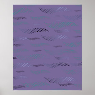 Waves Tiger (stylized pattern) 9 Poster