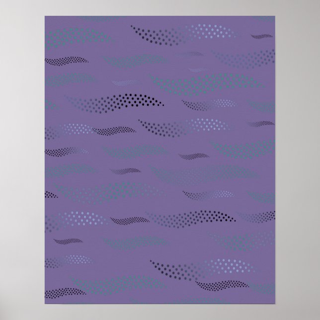 Waves Tiger (stylized pattern) 9 Poster (Front)