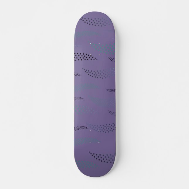 Waves Tiger (stylized pattern) 9 Skateboard (Front)