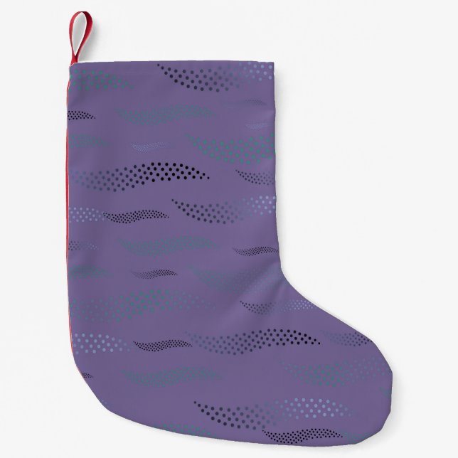 Waves Tiger (stylized pattern) 9 Small Christmas Stocking (Front)