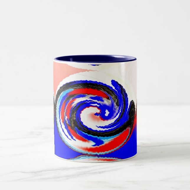 Waves Two-Tone Coffee Mug (Center)