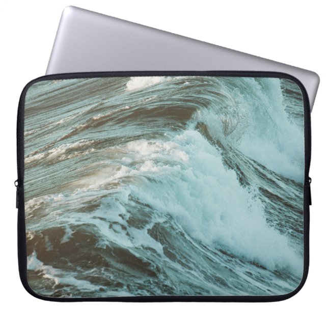 WAVES VINTAGE PHOTO LAPTOP SLEEVE (Front)
