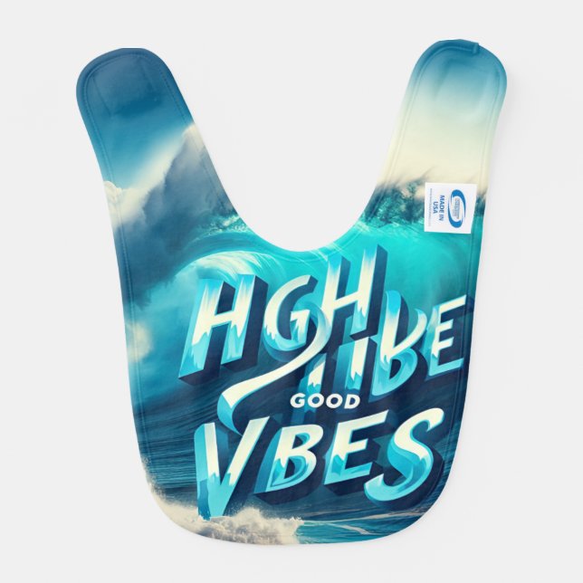 Waves & Wanderlust Collection Baby Bib (Back)