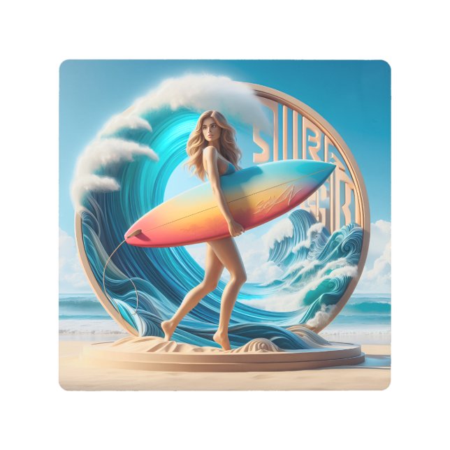 Waves & Wanderlust Collection Metal Print (Front)