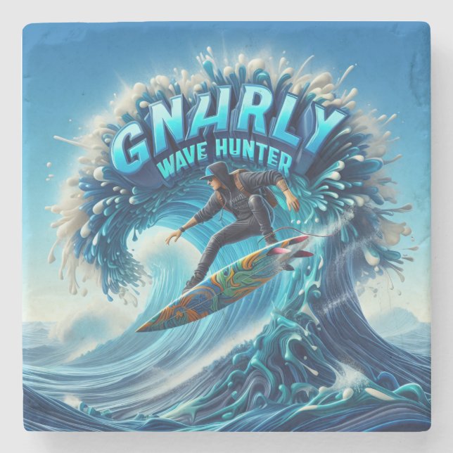 Waves & Wanderlust Collection Stone Coaster (Front)