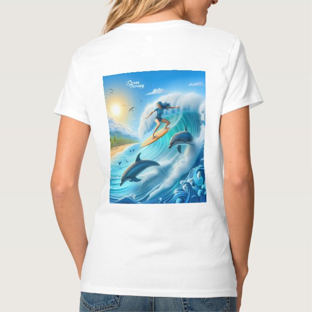 Waves & Wanderlust Collection Sweatshirt T-Shirt (Back)