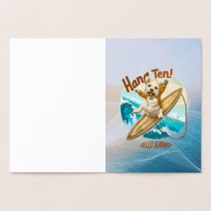 Waves & Woofs Wishes Foil Card