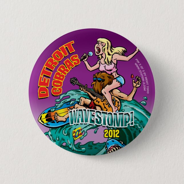 WAVESTOMP 2012 DETROIT COBRAS BUTTON (Front)