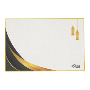 Wavey lines Ramadan Placemat