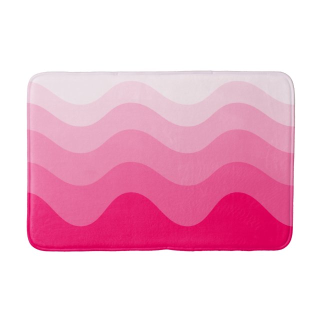 Wavey Stripe Modern Bath Mat (Front)