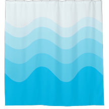 Wavey Stripe Modern Shower Curtain