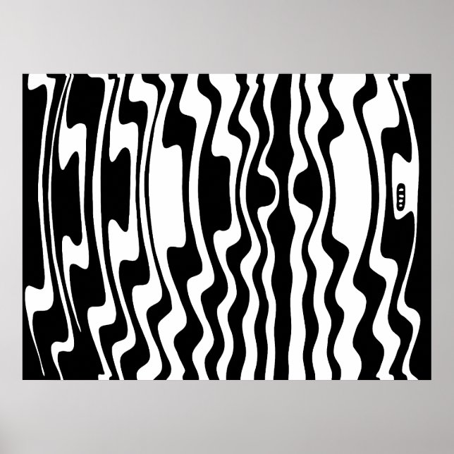 Wavey Stripey Abstract Poster (Front)
