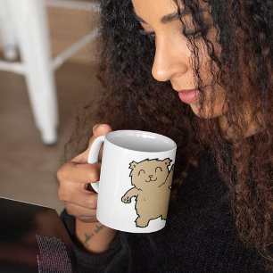 Waving Adorable Smiling Bear Coffee Mug