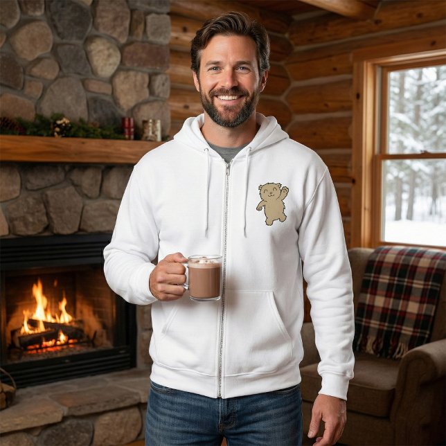 Waving Adorable Smiling Bear Hoodie (Creator Uploaded)