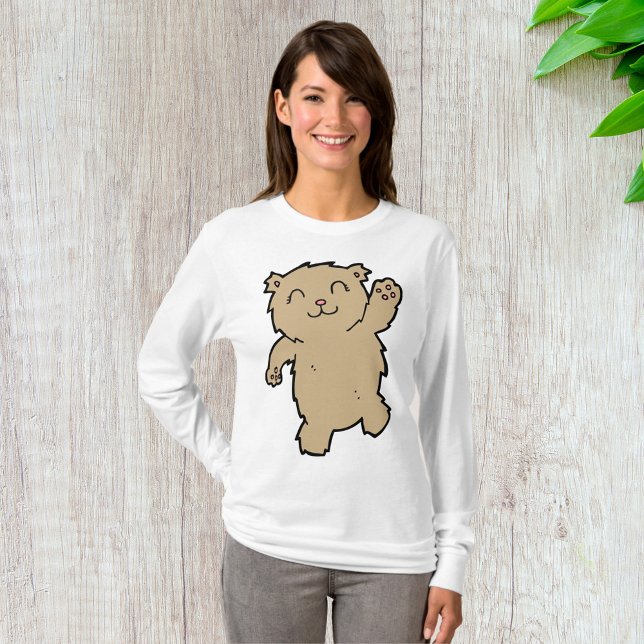 Waving Adorable Smiling Bear T-Shirt (Creator Uploaded)
