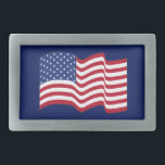 Waving American Flag Belt Buckle<br><div class="desc">The design is from original art.</div>