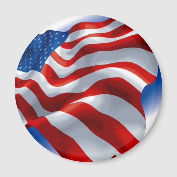 WAVING AMERICAN FLAG FRIDGE MAGNETS