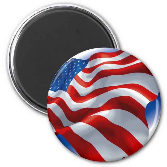 WAVING AMERICAN FLAG FRIDGE MAGNETS