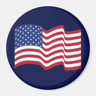 Waving American Flag Magnet Gift