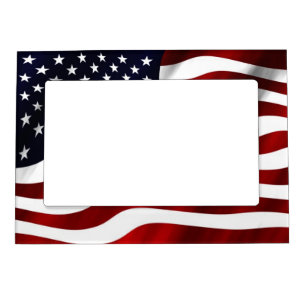 Waving American Flag Magnetic Photo Frame