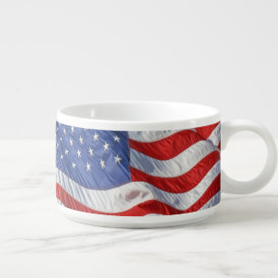 Waving American Flag Patriotic Bowl