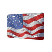 Waving American Flag Patriotic License Plate (Left)