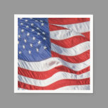 Waving American Flag Patriotic Paper Napkins