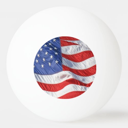 Waving American Flag Patriotic Ping Pong Ball