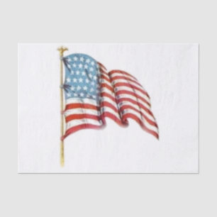 Waving American Flag Tissue Paper