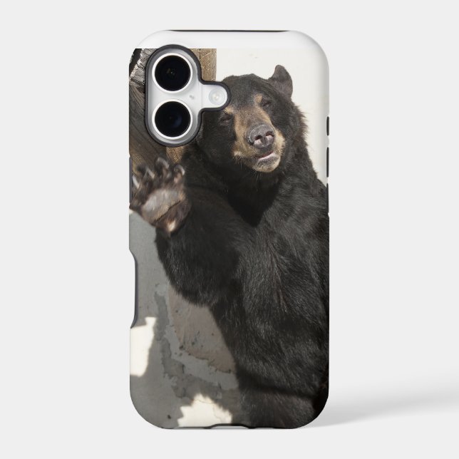 Waving Bear Iphone Case (Back)