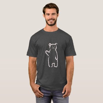 Waving Bear T-shirt by Ellie_Doodle at Zazzle