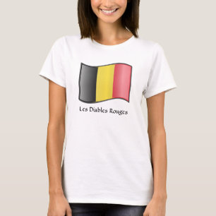 Waving Belgian Flag Les Diables Rouges T-Shirt