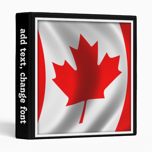 Waving Canadian Flag Binder (Front/Spine)