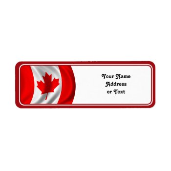 Waving Canadian Flag Label by gravityx9 at Zazzle