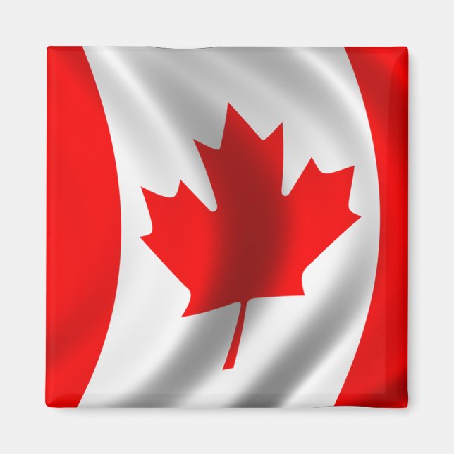 Waving Canadian Flag Magnet (Front)