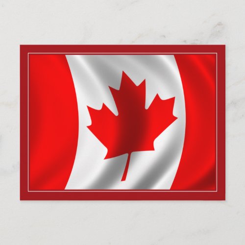 Waving Canadian Flag Postcard