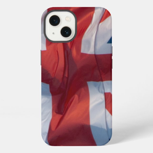 Waving Flag of Britain Iphone Case (Back)