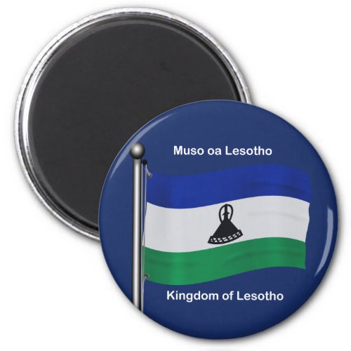 Waving Flag of Lesotho Magnet