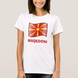 Waving Flag of Macedonia Maqedoni T-Shirt