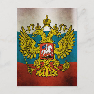Waving flag of Russia Postcard