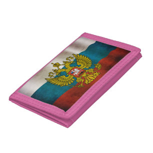 Waving flag of Russia Tri-fold Wallet