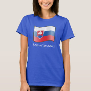 Waving Flag of Slovakia Bojovní Jondovci T-Shirt