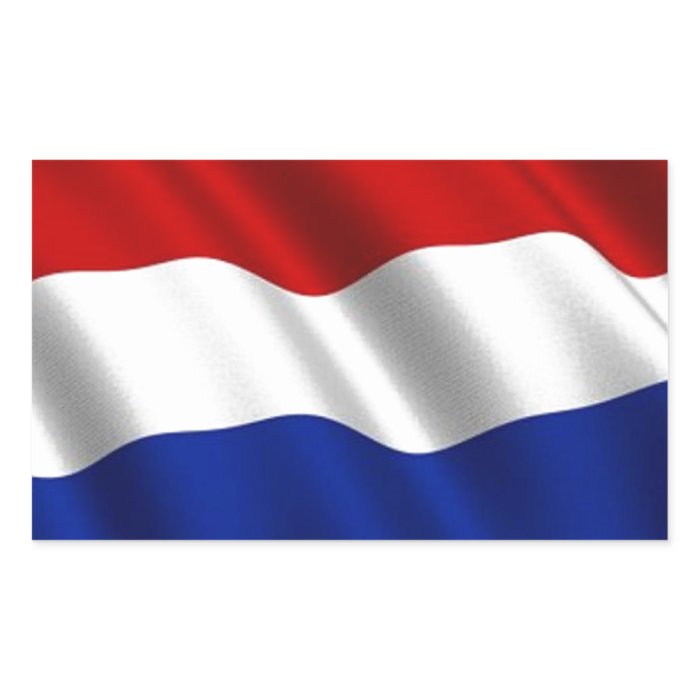 Waving Flag of the Netherlands Rectangle Sticker