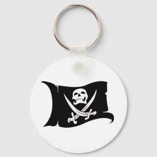 Waving Flag-Pirate Icon #10 Keychain