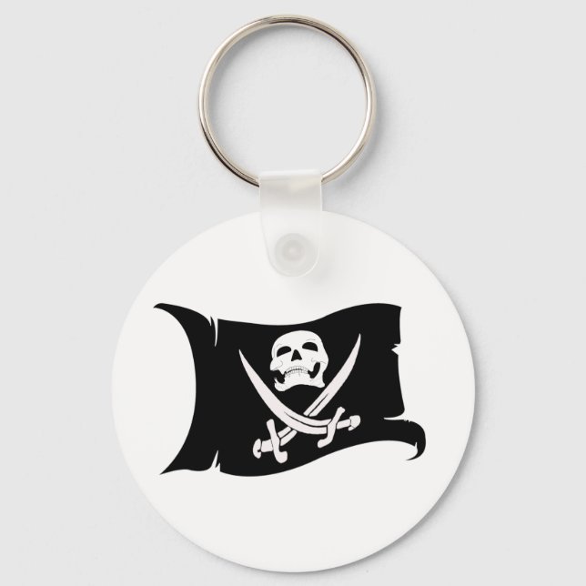 Waving Flag-Pirate Icon #10 Keychain (Front)