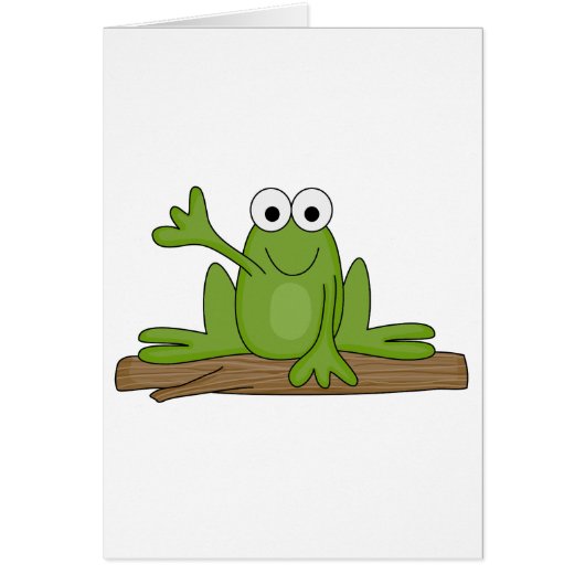 waving froggy frog cards (Front)