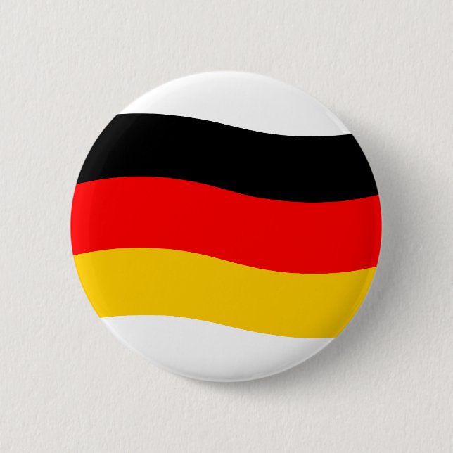 Waving German Flag Button (Front)