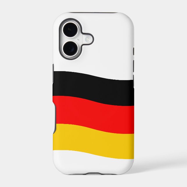 Waving German Flag Iphone Case (Back)